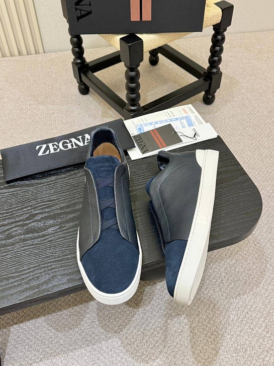 Мужские кроссовки Ermenegildo Zegna Triple Stitch - Navy