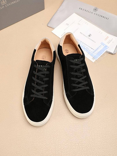 Мужские замшевые кроссовки Brunello Cucinelli   