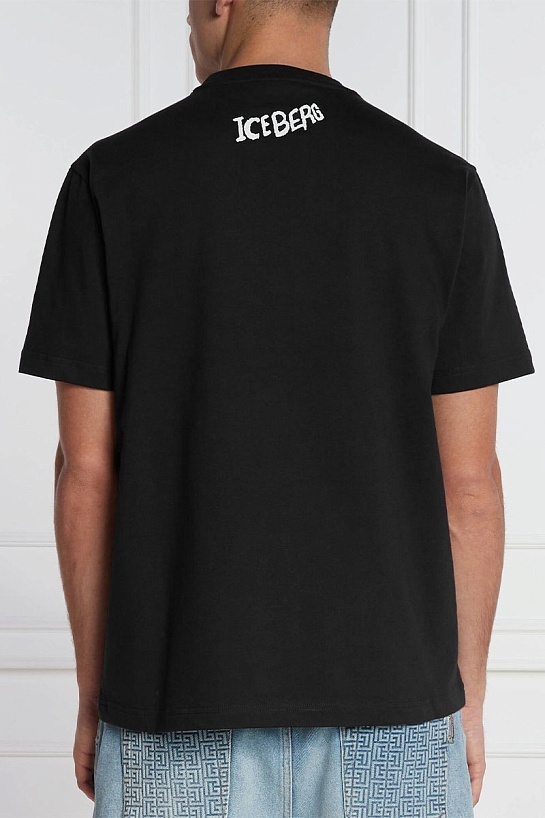 Мужская чёрная футболка Iceberg x Looney Tunes