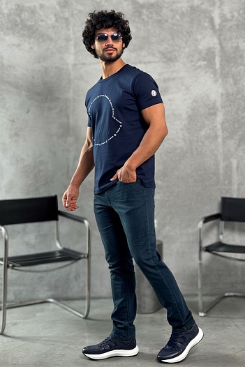 Мужские тёмно-синие джинсы Kiton   