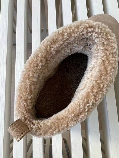 Женские замшевые угги с мехом Brunello Cucinelli Premium - Beige   