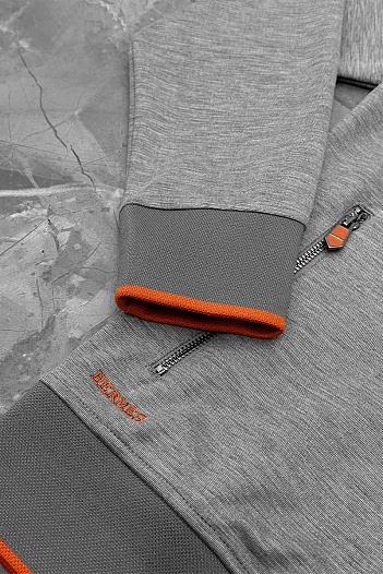 Кофта на молнии Hermes серого цвета   