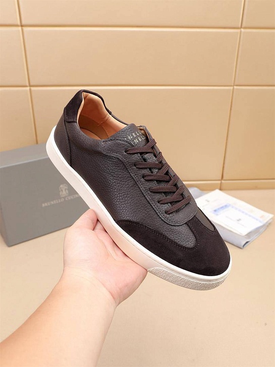 Комбинированные кроссовки Brunello Cucinelli low-top - Brown