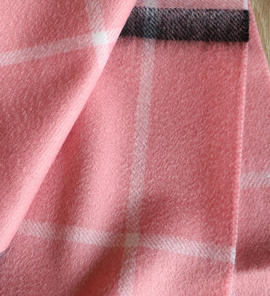 Шарф Burberry Check premium 168x30 см - Pink