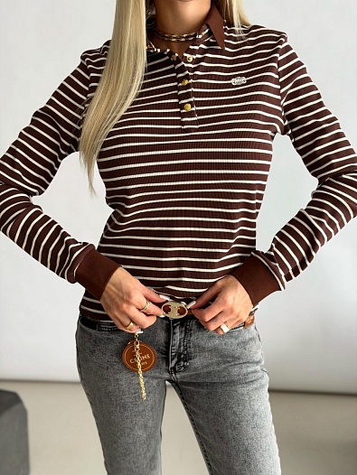 Женское поло с длинным рукавом Celine premium   