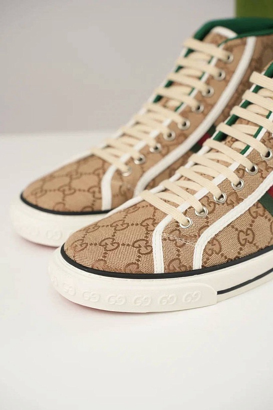 Мужские кроссовки Gucci Tennis 1977 high-top - Beige