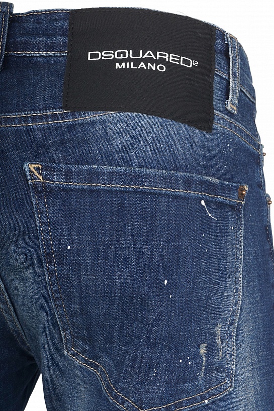 Мужские джинсы Dsquared2 "Paint Splatter" - Blue