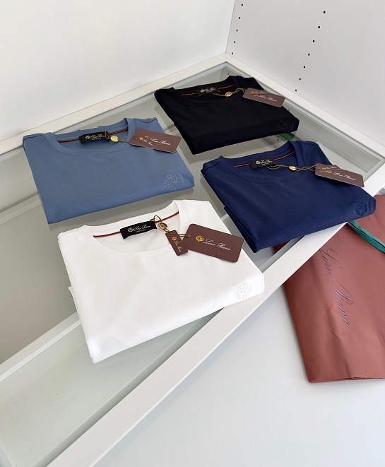 Мужская белая футболка Loro Piana