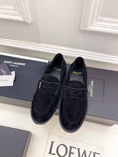 Женские замшевые лоферы Yves Saint Laurent premium   
