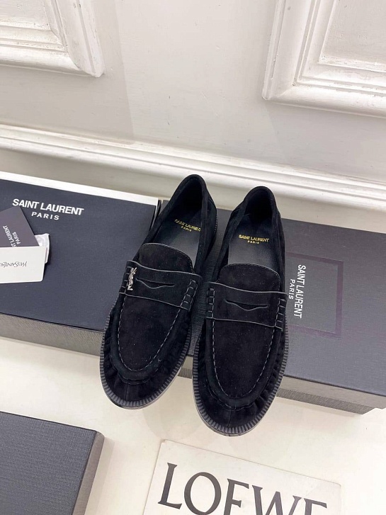 Женские замшевые лоферы Yves Saint Laurent premium