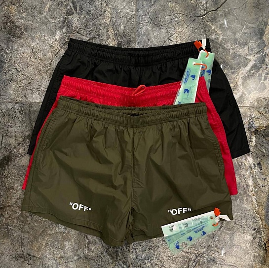 Мужские зелёные шорты Off-White