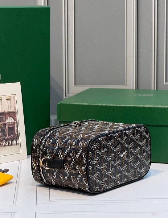 Кожаная сумка Goyard Muse Mini Vanity ​premium 16,5x10,5x8 см