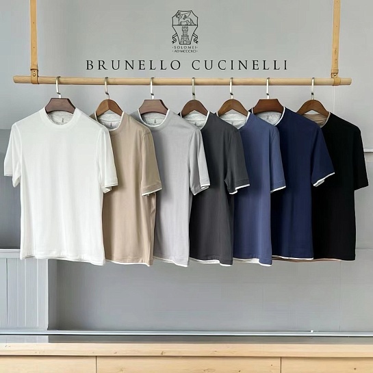 Футболка Brunello Cucinelli Premium layered-effect - Dark Grey