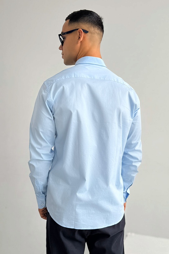 Рубашка голубого цвета Paul & Shark logo-embroidered