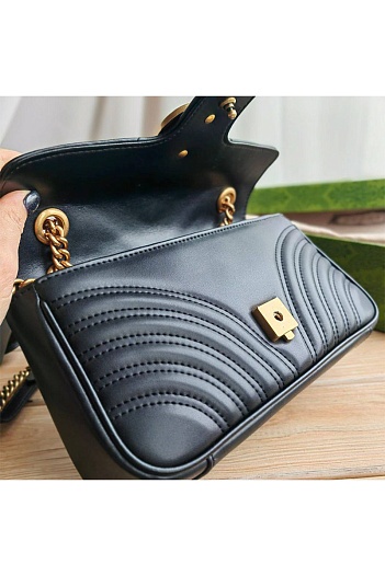 Кожаная сумка Gucci GG Marmont 27x15 см   