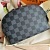 Кожаная косметичка Louis Vuitton Pouch PM Damier Azur Canvas 19x12 см - Black