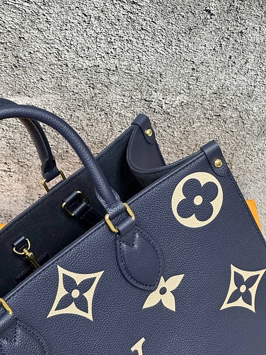 Женская сумка Louis Vuitton Onthego MM Premium 35x27x14 см - Navy
