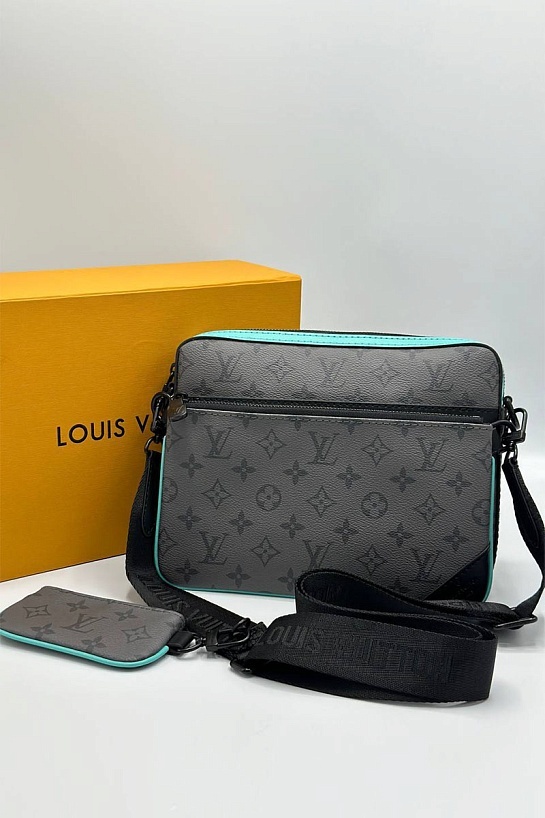 Кожаная сумка Louis Vuitton Trio Messenger Monogram Eclipse Reverse 25x18 см