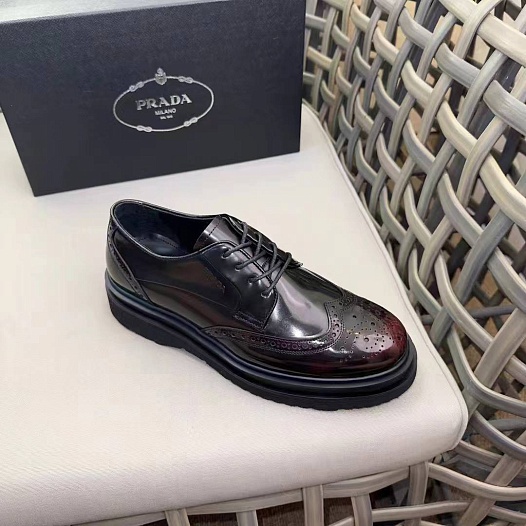 Лакированные ботинки Prada premium - Black / Brown   