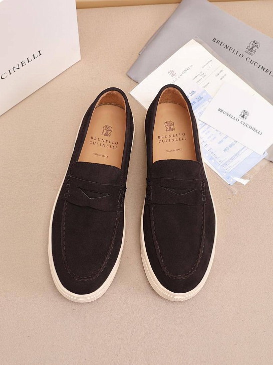 Мужские замшевые лоферы Brunello Cucinelli
