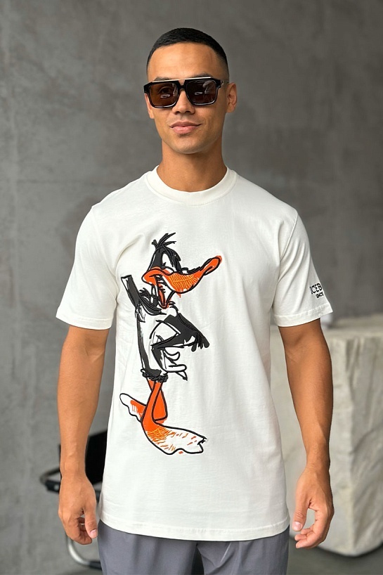 Мужская белая футболка Iceberg x Looney Tunes