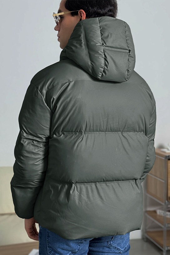 Мужской пуховик Prada Linea Rossa - Grey