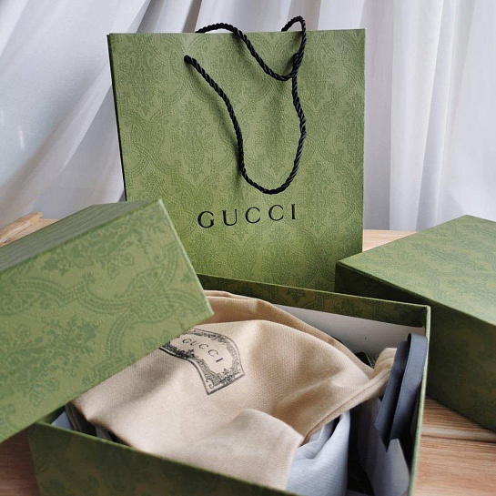 Двусторонний ремень Gucci GG Monogram - Silver (ширина 4 см, длина 80 / 85 см)