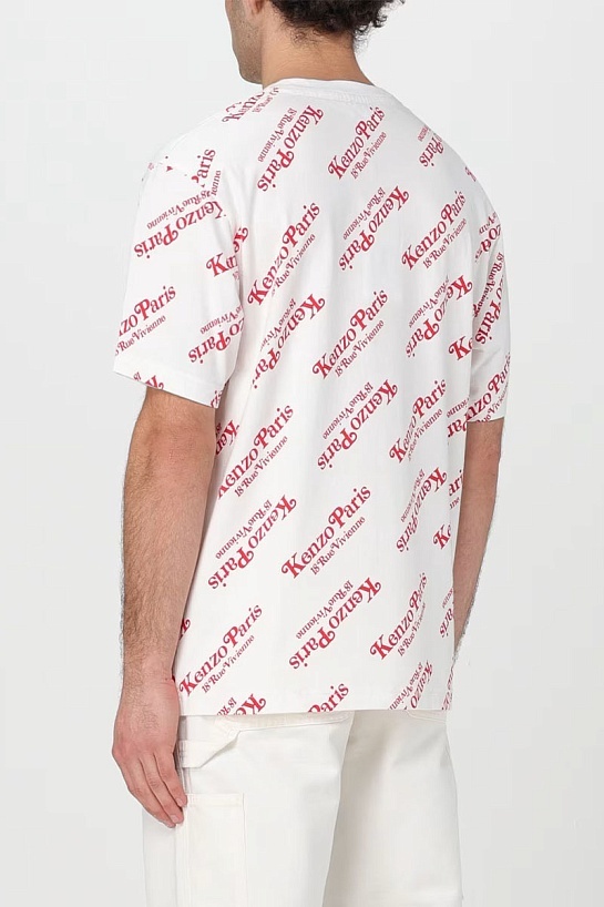 Белая футболка Kenzo x Verdy all-over logo