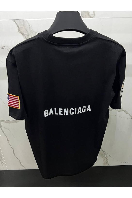 Чёрная оверсайз футболка Balenciaga x NASA