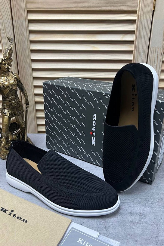 Мужские текстильные лоферы Kiton