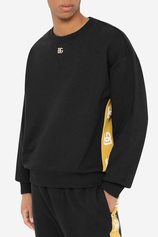 Чёрный костюм Dolce&Gabbana DG logo bands