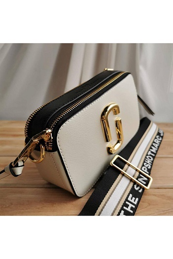 Кожаная сумка Marc Jacobs The Snapshot New Cloud White 19x11 см   