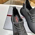 Мужские кожаные кроссовки Prada lace-up - Grey
