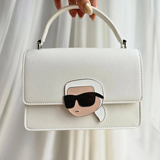 Женская сумка Karl Lagerfeld ikonik 22x15 см - White