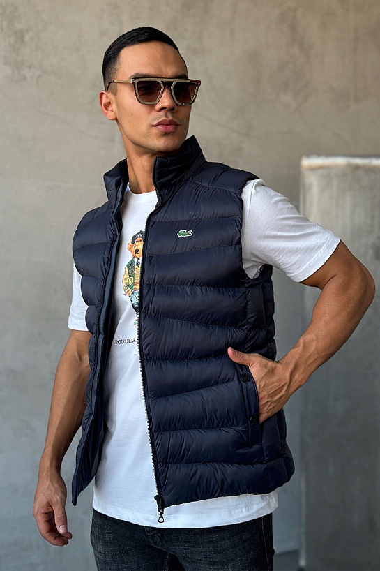 Мужской жилет Lacoste тёмно-синего цвета