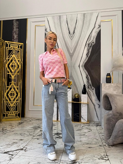 Синие женские джинсы Loewe   