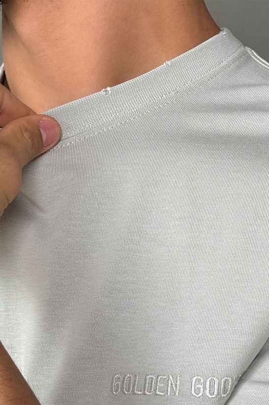 Мужская серая футболка Golden Goose