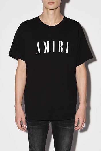 Футболка чёрного цвета Amiri core logo   