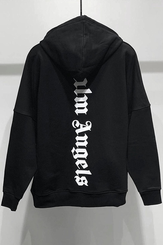 Оверсайз худи Palm Angels Vertical Logo - Black