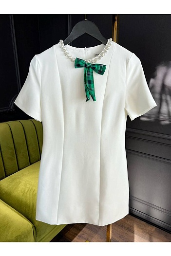 Классическое белое платье MIU MIU   