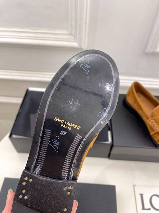 Женские замшевые лоферы Yves Saint Laurent premium