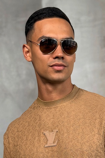 Солнцезащитные очки Ray-Ban Aviator Large Metal - Brown   