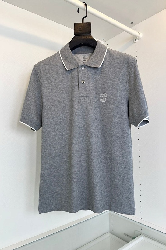 Мужское поло Brunello Cucinelli Premium - Grey