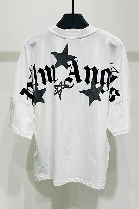 Белая оверсайз футболка Palm Angels "Stars"