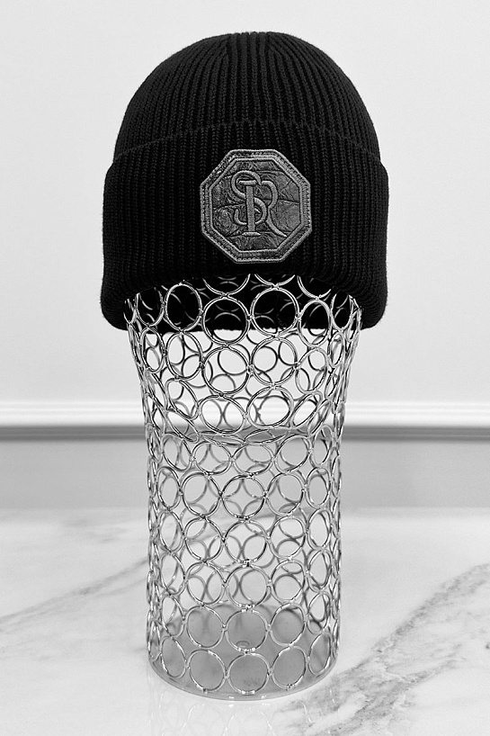 Шапка Stefano Ricci logo-embroidered - Black