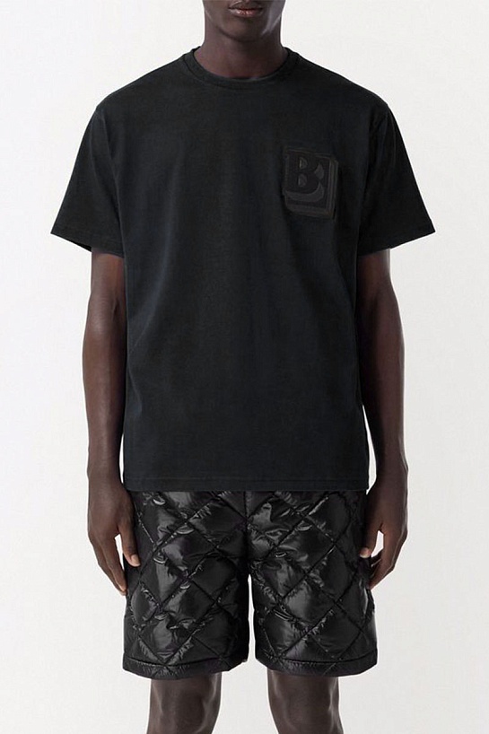 Чёрная оверсайз футболка Burberry Letter Graphic