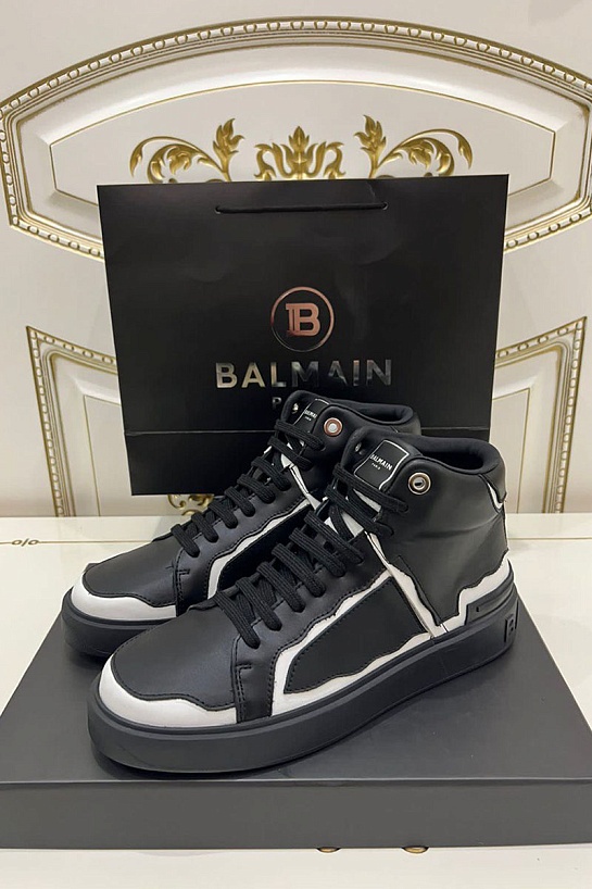 Кожаные кроссовки Balmain Paris High-Top