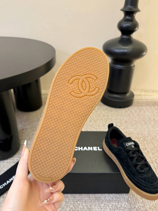 Женские замшевые кроссовки Chanel premium