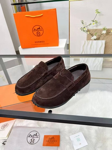 Женские замшевые лоферы Hermes   