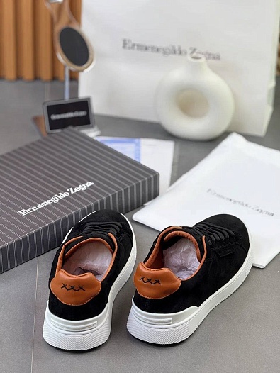 Мужские замшевые кроссовки Ermenegildo Zegna   